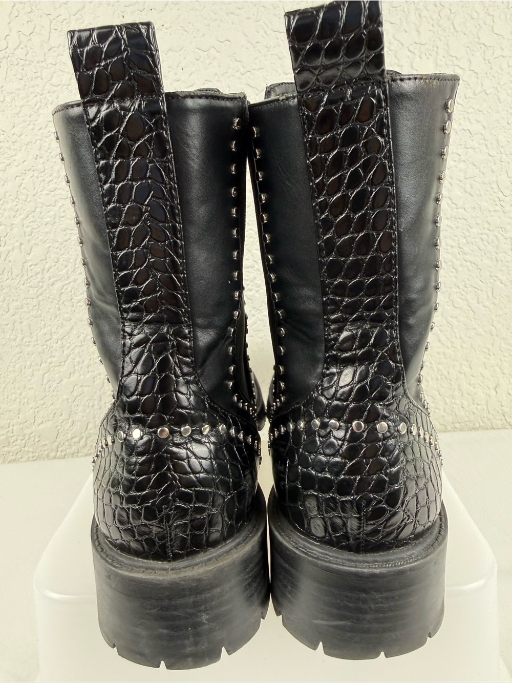 Zara | Trafaluc Chelsea Studded Ankle Boots | Black | EU 41 | US‎ 10–10.5 - Picture 4 of 9